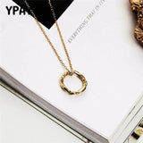 925 Silver Circle Pendant Necklace for Women YMN185