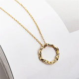 925 Silver Circle Pendant Necklace for Women YMN185
