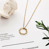 925 Silver Circle Pendant Necklace for Women YMN185