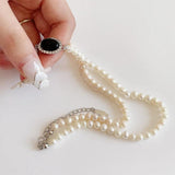 Freshwater Pearl Necklace 925 Silver Agate Choker