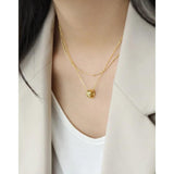 925 Silver Chain Necklace with Shell Pendant YMN195