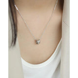 925 Silver Chain Necklace with Shell Pendant YMN195