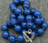 12mm Egyptian Lapis Lazuli Round Beads Gemstone Necklace 18