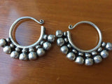 Rare Tibetan Women Jewelry Miao Silver Earring Pair