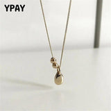 925 Silver Necklaces Water Drop Bead Pendant Necklace YMN180