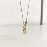 925 Silver Necklaces Water Drop Bead Pendant Necklace YMN180