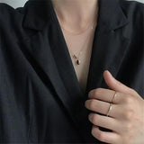 925 Silver Necklaces Water Drop Bead Pendant Necklace YMN180