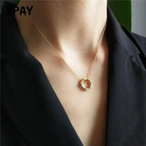 925 Silver Irregular Necklace Openwork Pendant Women Fine Jewelry