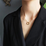 925 Silver Irregular Necklace Openwork Pendant Women Fine Jewelry