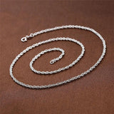 925 Silver Twisted Chains Necklaces for Pendant Charm