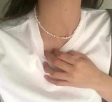 Baroque Freshwater Pearl Necklace S925 Silver Choker