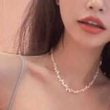 Natural Freshwater Pearls Choker Necklace Baroque Real Pearl Fine Jewelry