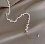 Natural Freshwater Pearls Choker Necklace Baroque Real Pearl Fine Jewelry
