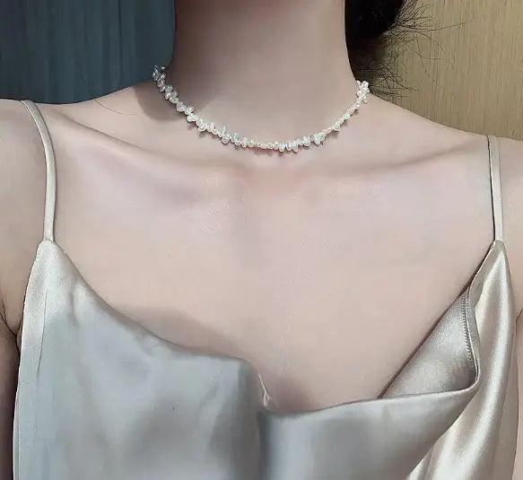 Irregular Freshwater Pearl Necklace Student Women Jewelry