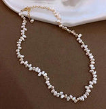 Irregular Freshwater Pearl Necklace Student Women Jewelry
