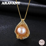 925 Silver Freshwater Pearl Pendant Necklace Women Pearl Jewelry