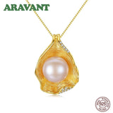 925 Silver Freshwater Pearl Pendant Necklace Women Pearl Jewelry