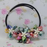 Multicolor Freshwater Pearl Flower Necklace Women Gift