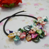 Multicolor Freshwater Pearl Flower Necklace Women Gift