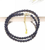 Real Pearl Choker Necklace Purple Freshwater Pearl 925 Sterling Silver Clasp