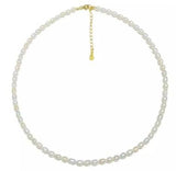 Real Pearl Choker Necklace Purple Freshwater Pearl 925 Sterling Silver Clasp