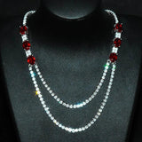Crystal Zircon Diamonds Layered Necklaces for Women