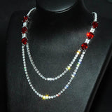 Crystal Zircon Diamonds Layered Necklaces for Women