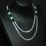 Crystal Zircon Diamonds Layered Necklaces for Women
