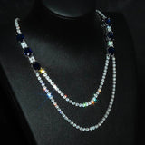 Crystal Zircon Diamonds Layered Necklaces for Women