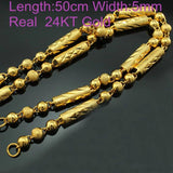 European Man Party Birthday Wedding Gift Beads Cylinder Chain Necklace