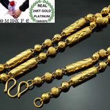 European Man Party Birthday Wedding Gift Beads Cylinder Chain Necklace