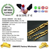 European Man Party Birthday Wedding Gift Beads Cylinder Chain Necklace