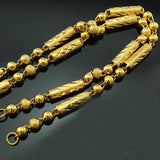 European Man Party Birthday Wedding Gift Beads Cylinder Chain Necklace
