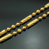 European Man Party Birthday Wedding Gift Beads Cylinder Chain Necklace
