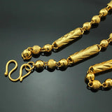 European Man Party Birthday Wedding Gift Beads Cylinder Chain Necklace