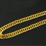 Real 24KT Chain Necklace for Men, 6mm Wide