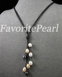 Pink Freshwater Pearl Rope Necklace 8-10mm 21''
