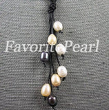 Pink Freshwater Pearl Rope Necklace 8-10mm 21''