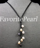 Pink Freshwater Pearl Rope Necklace 8-10mm 21''