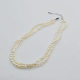 Natural Pearl Necklace Double Layer Engagement Jewelry