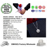 Smile Face 925 Sterling Silver Pendant Necklace