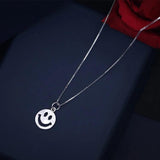 Smile Face 925 Sterling Silver Pendant Necklace