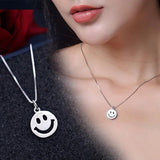 Smile Face 925 Sterling Silver Pendant Necklace
