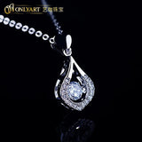 Dancing Stone Silver 925 Pendant Necklace Jewelry