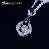 Dancing Stone Silver 925 Pendant Necklace Jewelry