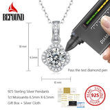 1ct Moissanite Necklace 925 Silver Diamond Flower Pendant