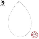925 Silver Italian 1.0mm Wave Choker Chain Necklace Women Basic Chains Jewelry