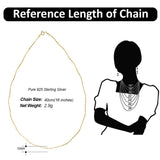 925 Silver Italian 1.0mm Wave Choker Chain Necklace Women Basic Chains Jewelry