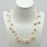 Baroque Pearl Necklace Multicolor Strand Dress Accessories
