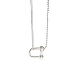 925 Silver Double U-shaped Chain Necklace for Women